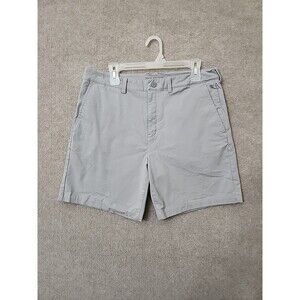 Mack Weldon Chino Shorts Mens 34 Light Gray Stretch Golf